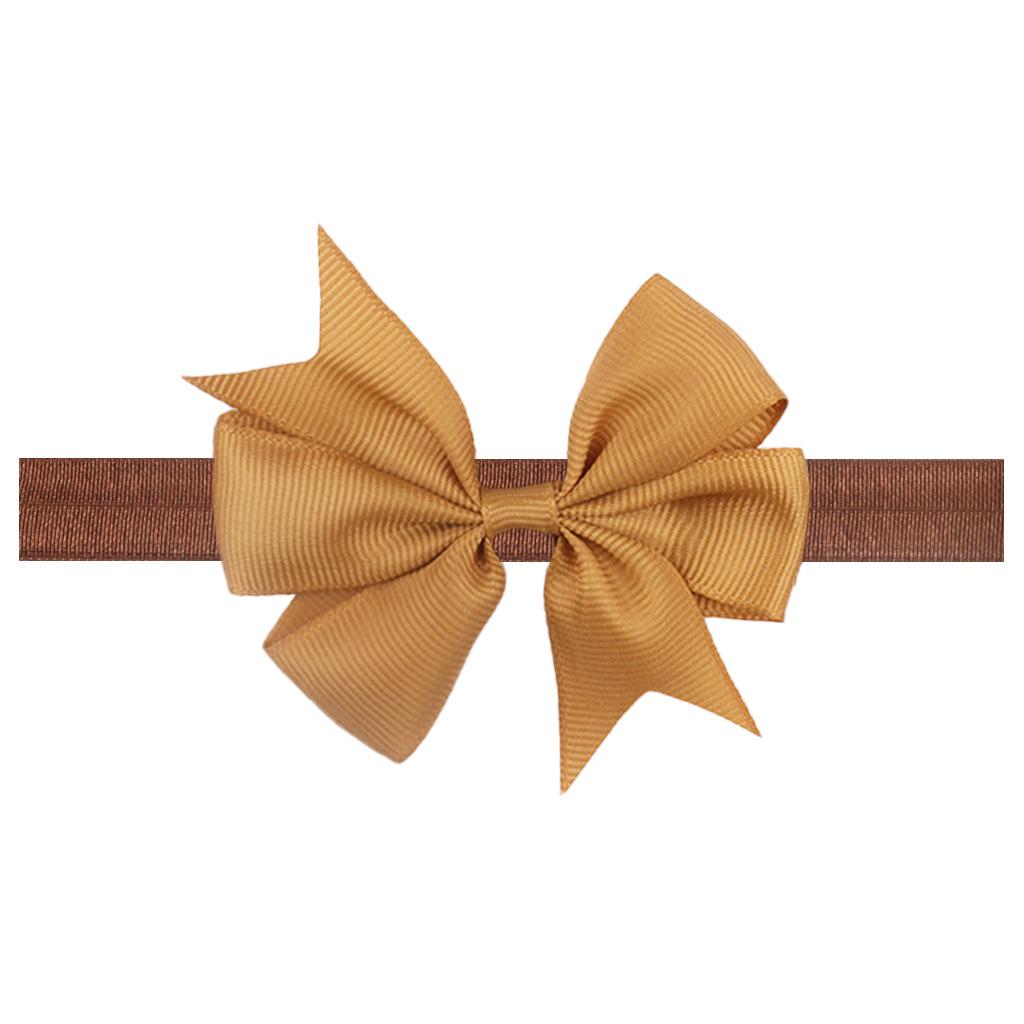 European & American Baby Bow Swallowtail Headband - 21 Solid Colors