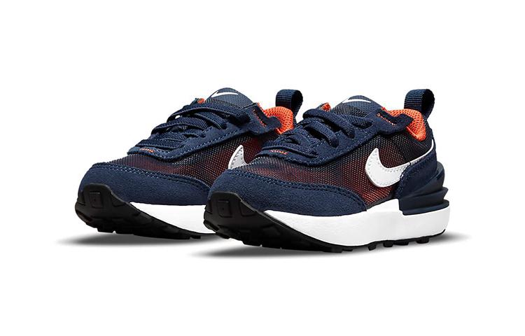 Nike Waffle One Low Top Sports Casual Shoes Blue Orange Infant And Toddler DC0479-401