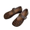 Retro versatile one-word with shallow mouth Mary Jane women's shoes, new one-pedal flat-soled comfortable ballet shoes