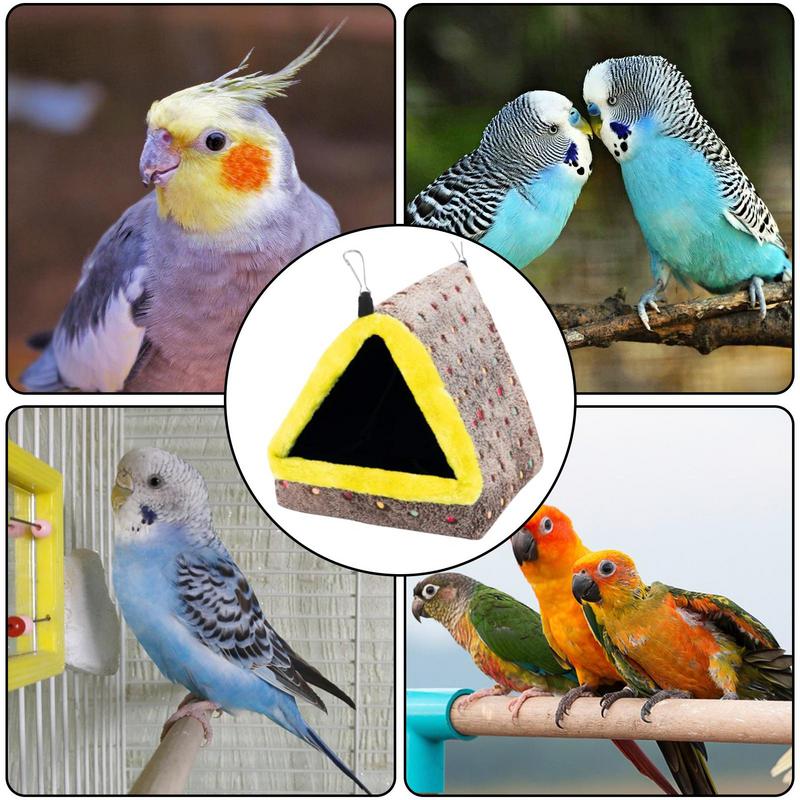 Winter Warm Bird Nest House Shed Pet Bird Parrot Cage Warm Hammock Hut Tent Bed Hanging Cave For Sleeping Bird Cage Accessories