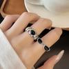 Sweet And Cool Glasses, Ring Stacking, Niche Design, Personalized Fashion Opening Design, High-End Ring.