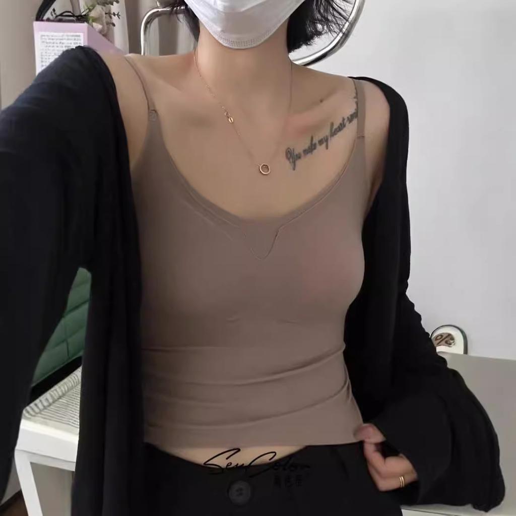 Ice Silk Spring and Winter Seamless Latex Fixed Cup In The Long Wrap Chest Comfortable Sexy Anti-slip Strap Woman