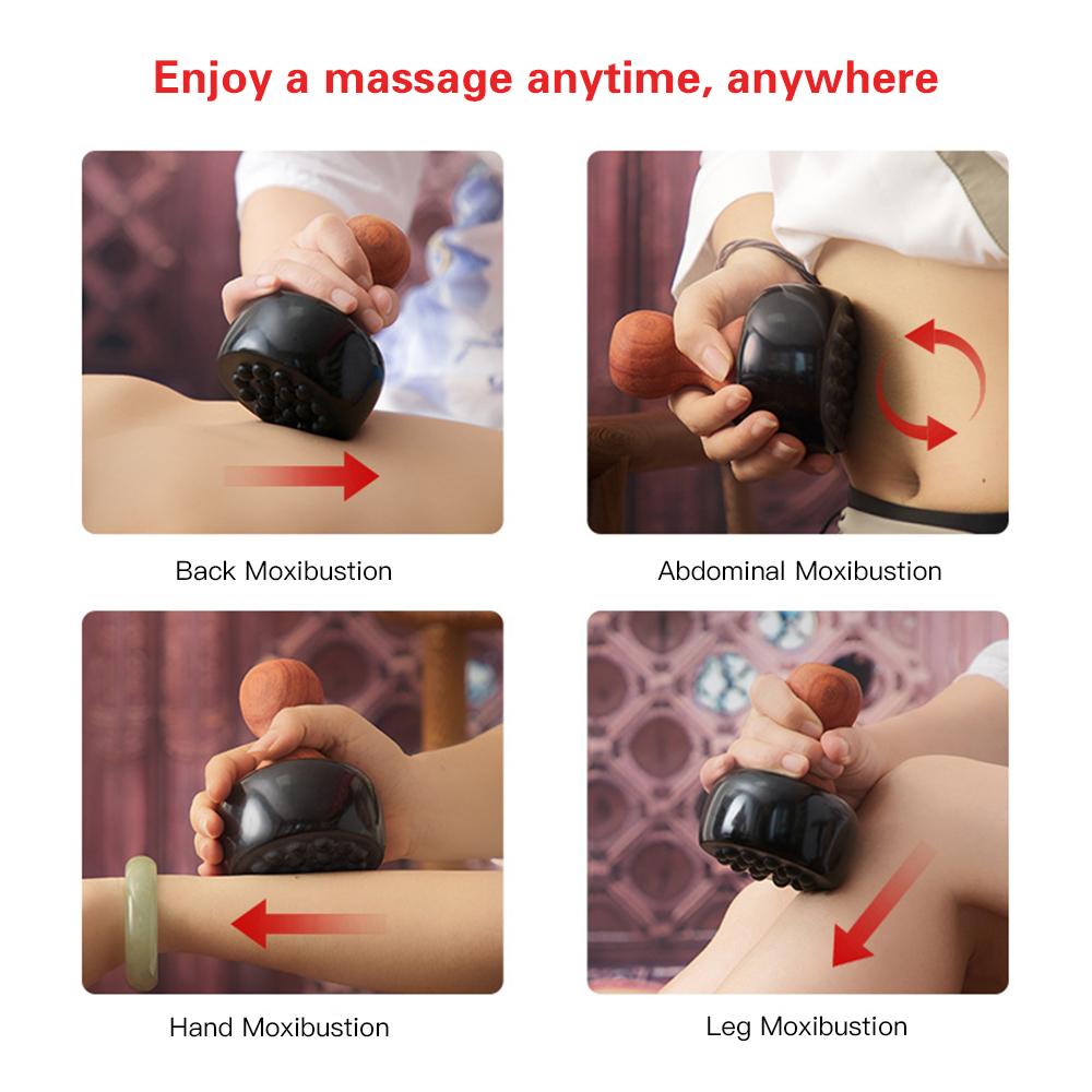 Electric Energy Stone Back Massager for Relaxation Spa Heating Guasha Slimming Cellulite Massage Relax Muscles