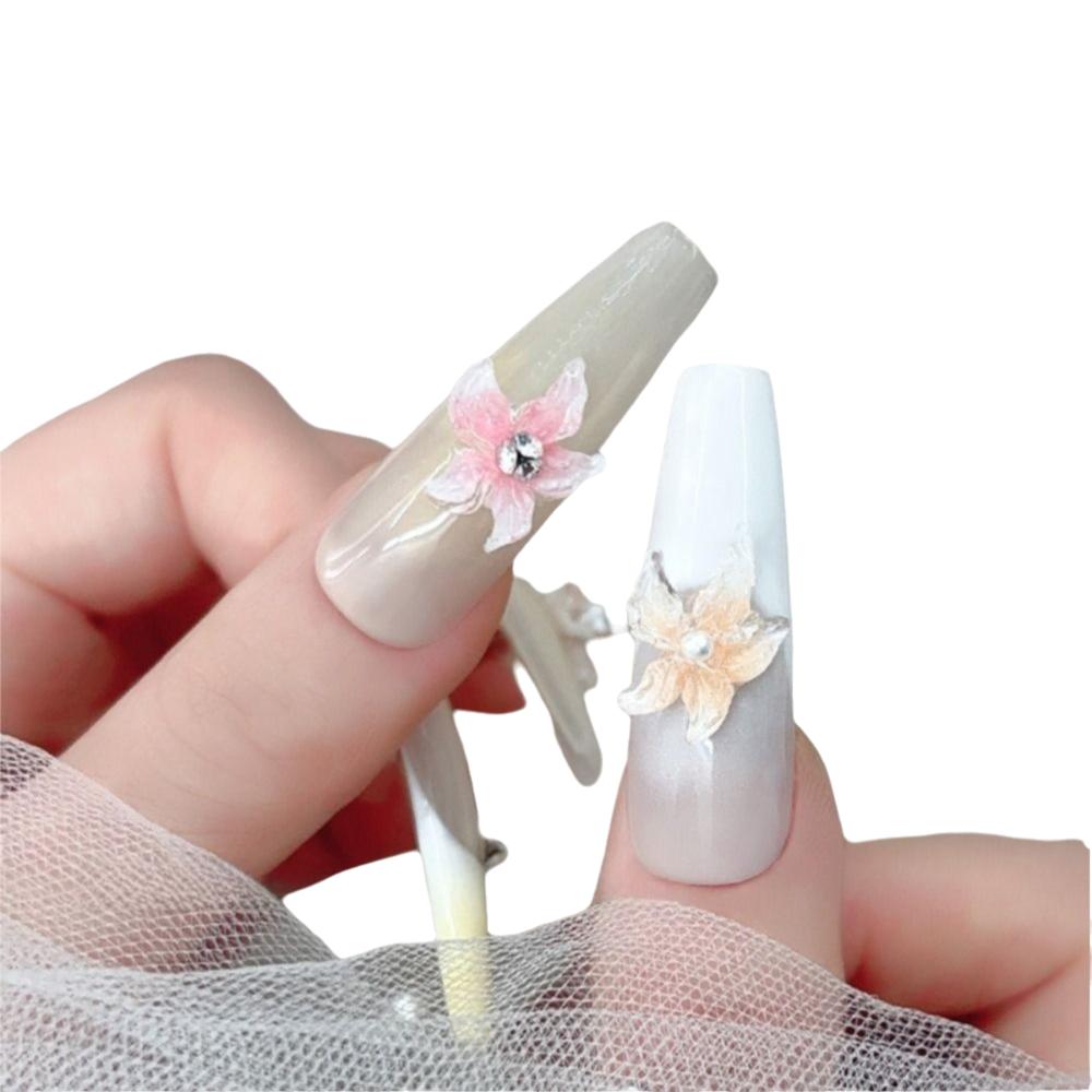 30PCS Cute Soft 3D Flowers Nail Art Charms Acrylic Sticker Lily Flower Nail Art Decorations Manicure Decor Nail Art Enthusiasts