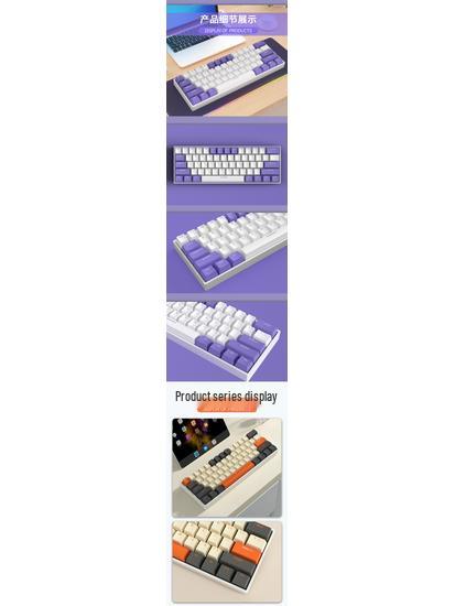 61-Key Mini Mechanical Keyboard with Three-Mode Wireless Bluetooth, Red Tea Switch for Laptop Gaming & Office
