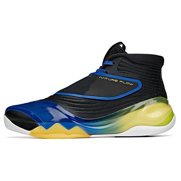 Anta KT6 Thompson 'Away' Trendy Slip Resistant Abrasion Resistant High Top Basketball Shoes Men's Black Yellow Blue 112121101-4