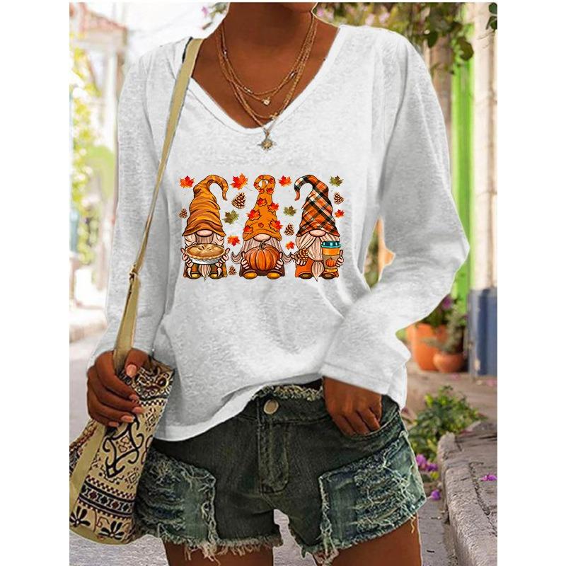 BITCED Women s Fashion Casual V-Neck Long Sleeve Blouses & Shirts S