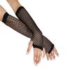 Lange schwarze Netzhandschuhe für Damen, sexy Netzspitze, fingerlose Handschuhe, Tanz, Gothic, Punk, Rock, Kostüm, Festivalhandschuhe, Fäustlinge