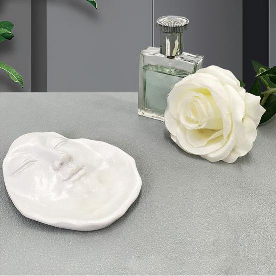 Modern Face Jewelry Dish Small Resin Trinket Tray Aesthetic Ring Necklace