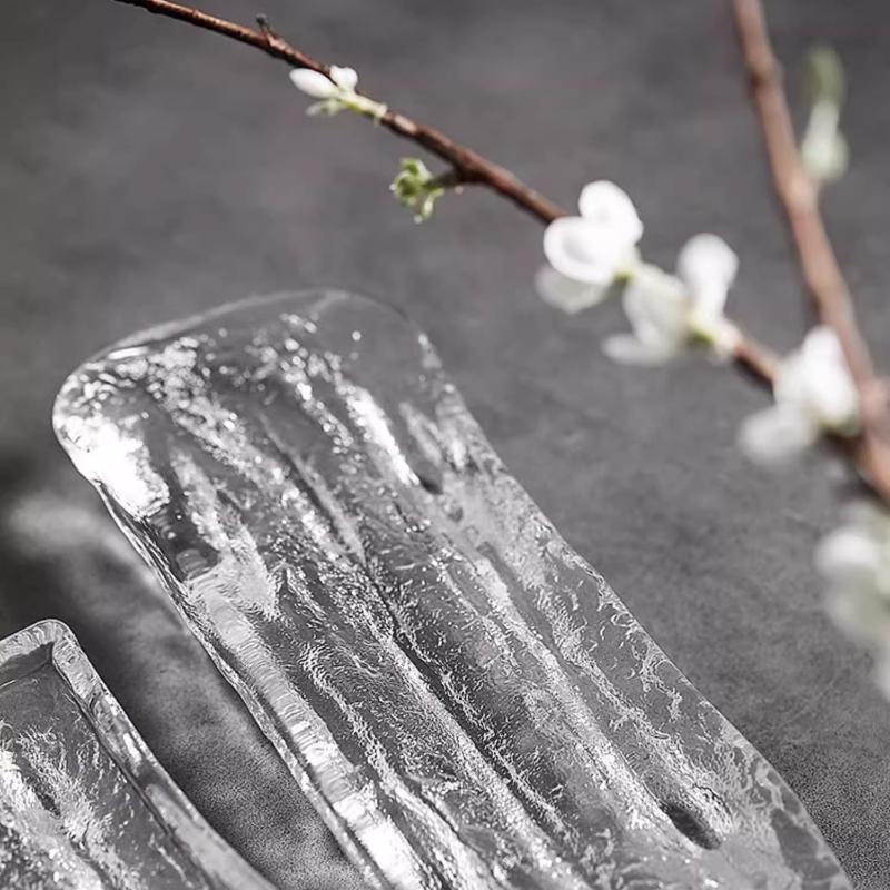 Japanese Glass Sashimi Board, Ice River Sushi, Kitchen Dishes, Tableware, Dinner, Cake, Restaurant, Bar, Family Garden