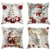 Christmas Throw Pillow Covers Set of 4 Pillowcase Christmas Decorations Cushion Cover for Bedroom Sofa Holiday Winter Home Decor