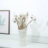 Nordic Ceramic Vase Flower Bottle White Bow Pot Ceramics Plants Vase for Dried Flower Living Room Home Wedding Table Decor Gift