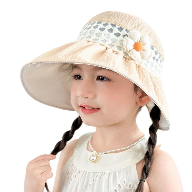 Beach Hat  Big Brim  Empty Top Hat  Children's Sun Hat  Boys and Girls' Anti Ultraviolet Hat  Sun Protection Hat