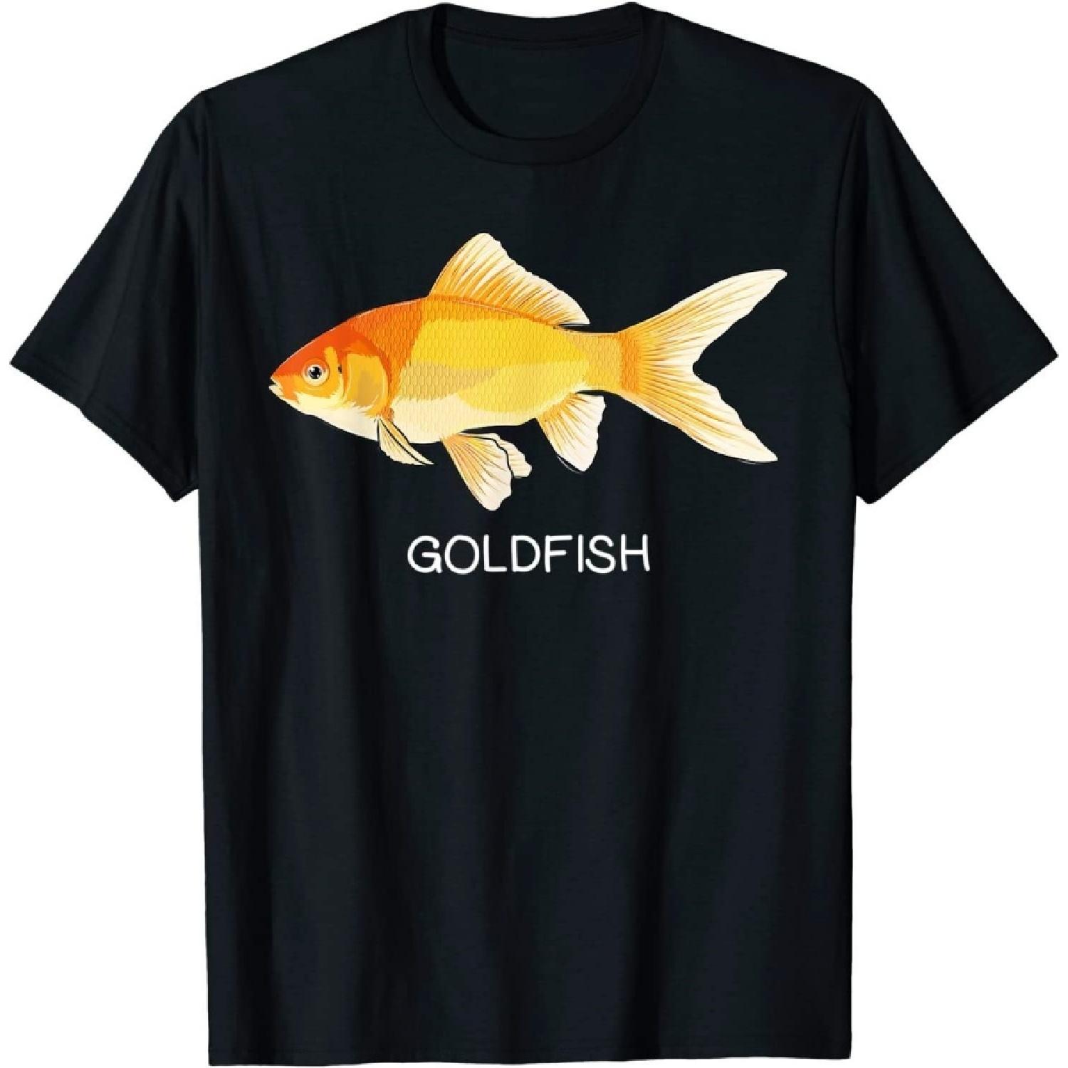 BINA STORE Goldfish Freshwater Aquarium Fish T-Shirt T050221 Black XXXXXL разноцветный