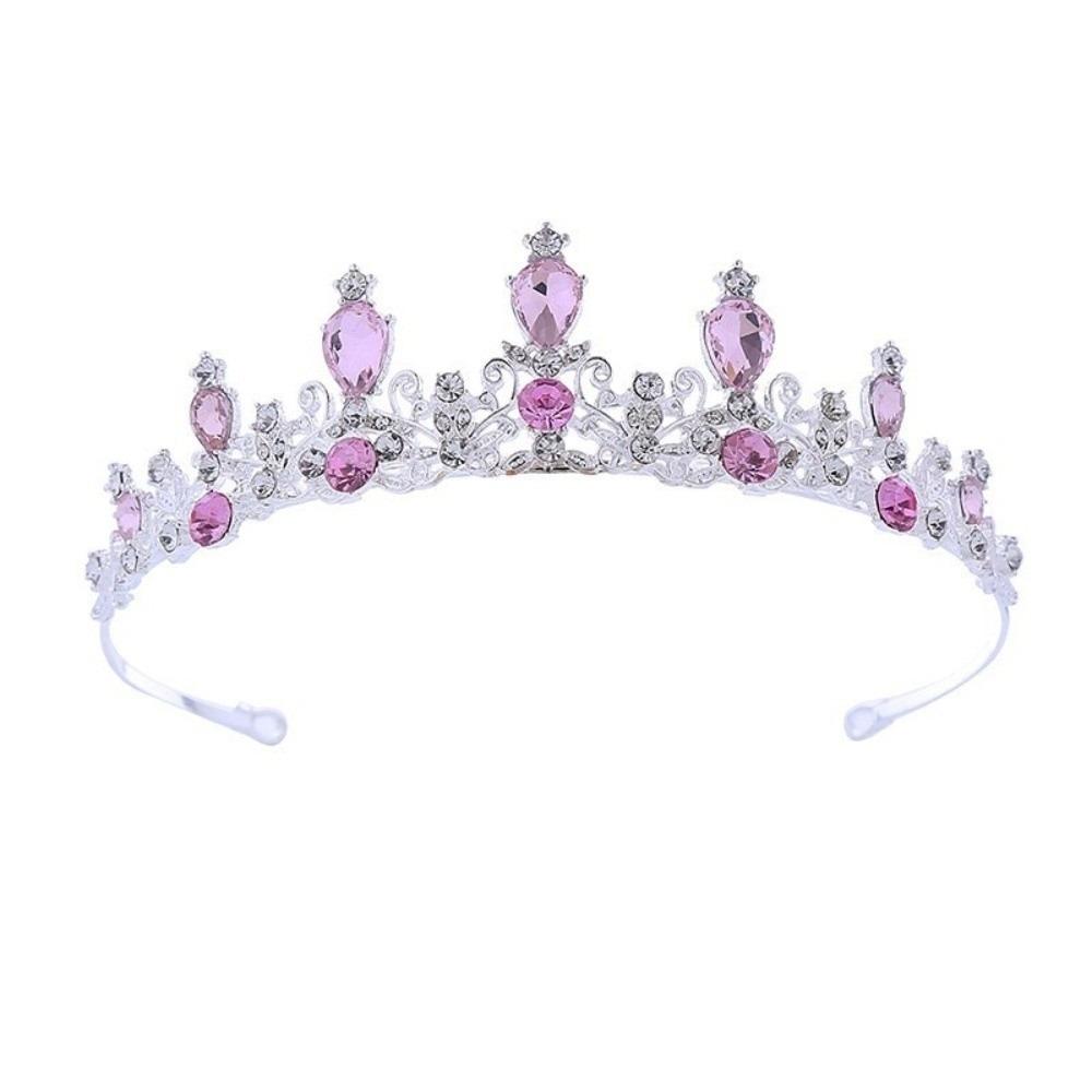 Water Drop Shape Bridal Crown Zinc Zinc Alloy Diadem Headwear Decorations Headband Wedding Tiaras  Birthday