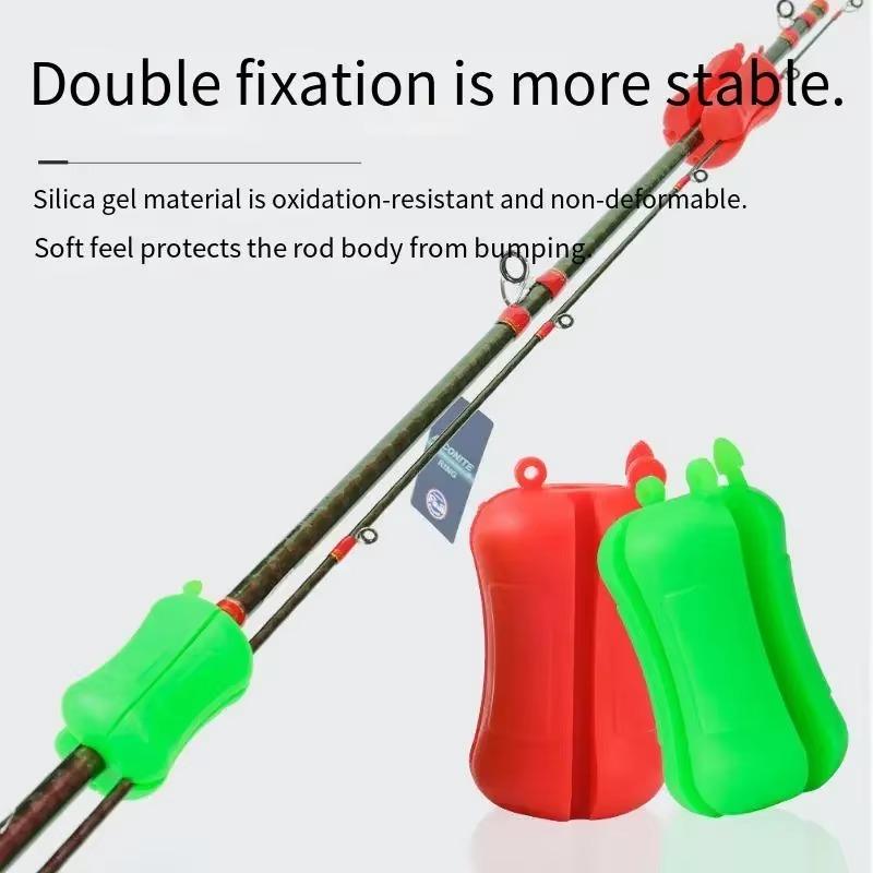 2pcs Fishing Rod Stopper Silicone Tackle Fishing Rod Fixed Ball Pods Protection Anti-Collision Rod Retractor Holder Accessories