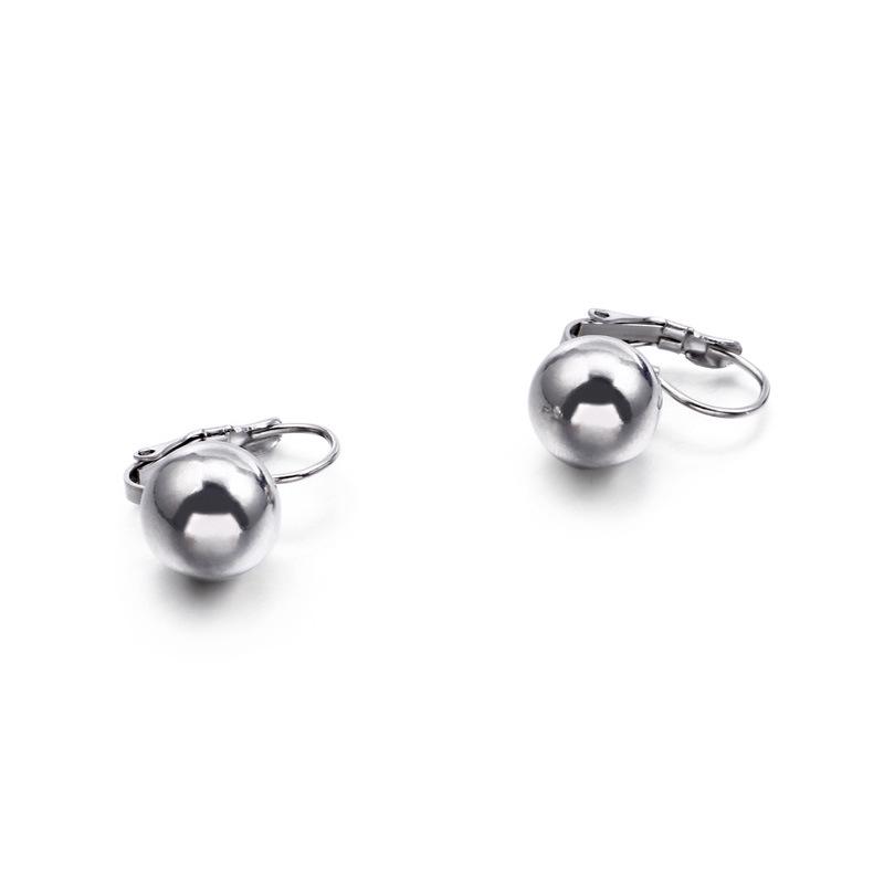 Korean Fashion Stainless Steel Ball Drop Earrings - Small and Fresh