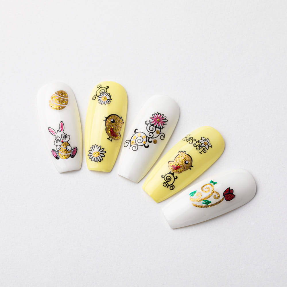 3D Self-Adhesive Glitter Easter Nail Stickers Ble 1049D