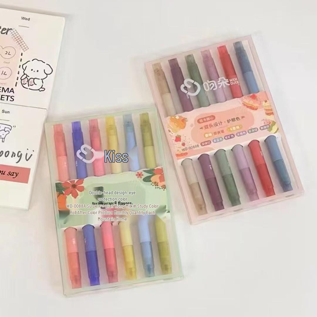 

Premium Double-Ended Pastel Highlighter for Students - Scented & Colored