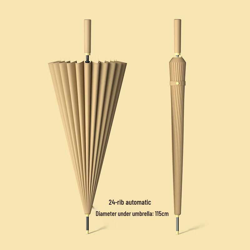 OIMG Automatic 24-Rib Windproof Straight Umbrella