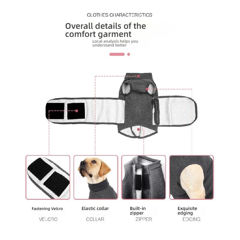 Giacca Calmante Anti-Ansia per Cani Anti-Stress Rilassante Maglietta per Animali Domestici Anti-Spavento Morbida Confortevole Sollievo dallo Stress Cappotto Calmante per Cucciolo Nervoso