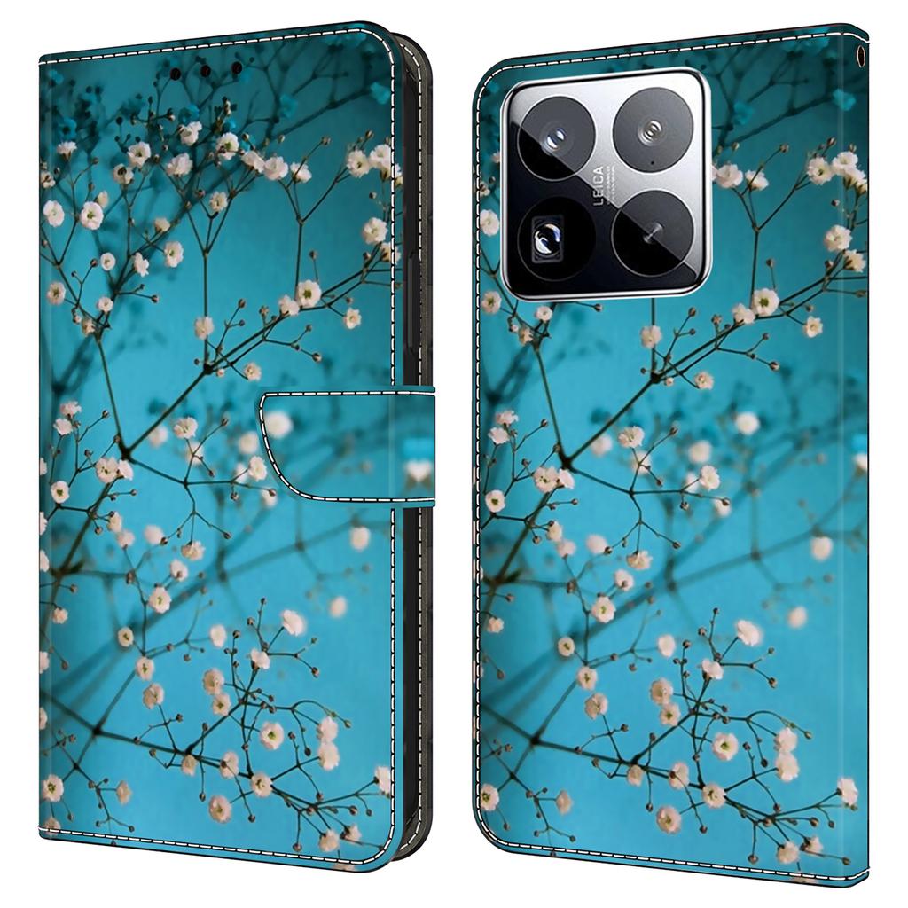 For Xiaomi 15 Pro Case with Card Slot Pattern Printed TPU+PU Leather Flip Phone Cover