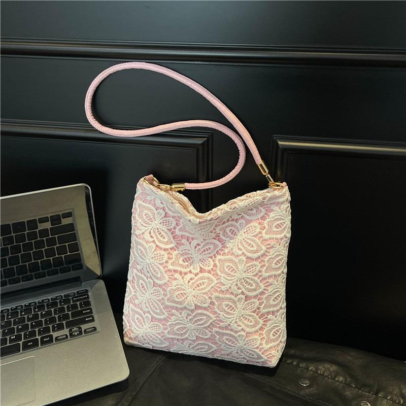 Literary style lace women's bag cute and beautiful college student shoulder underarm bag large capacity handbag tote bag