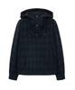 Ungimmick Check Wool Anorak Hoodie (Navy)