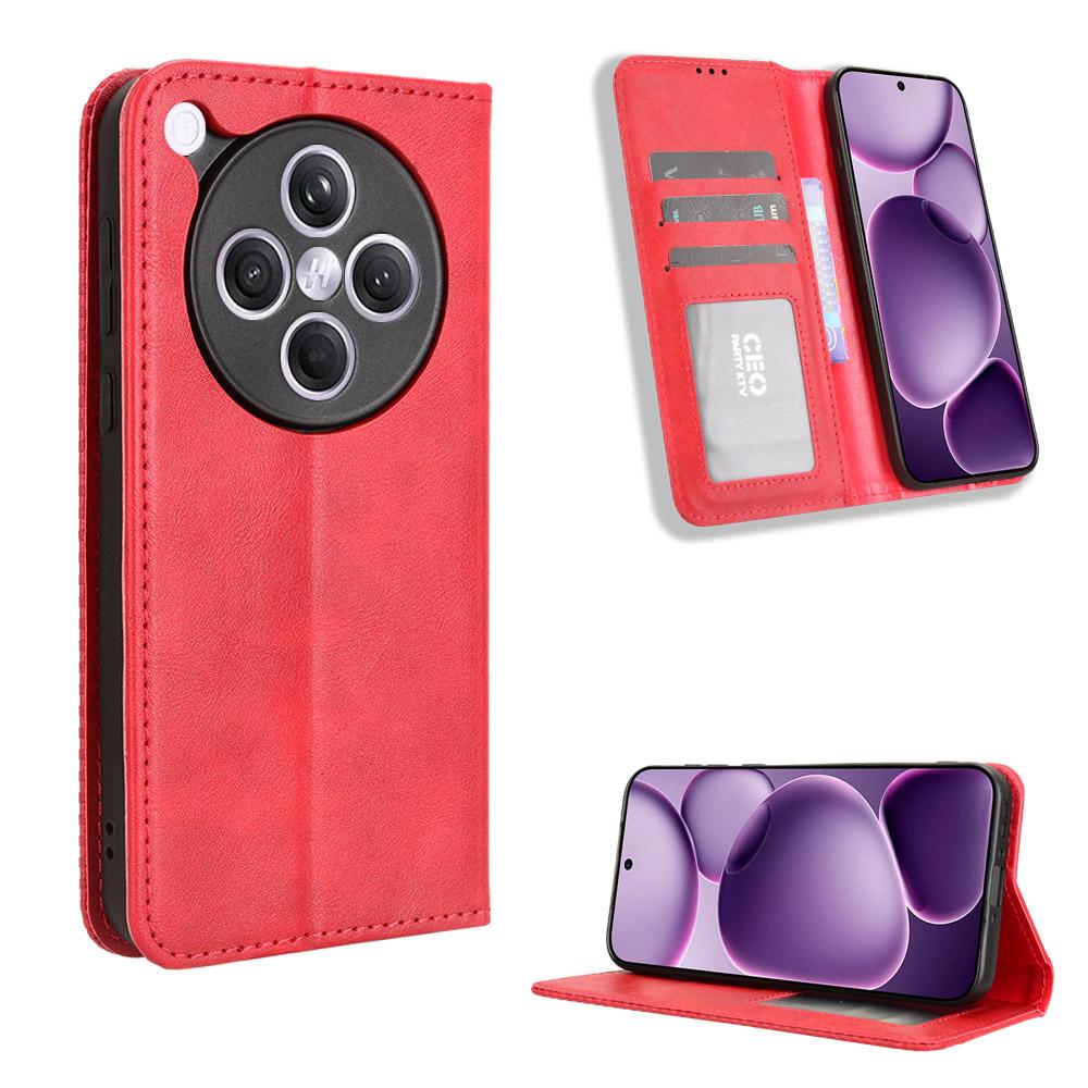 Für Oppo Find X8s+ 5G Lederhülle Brieftasche Ständer Retro Textur Handyhülle