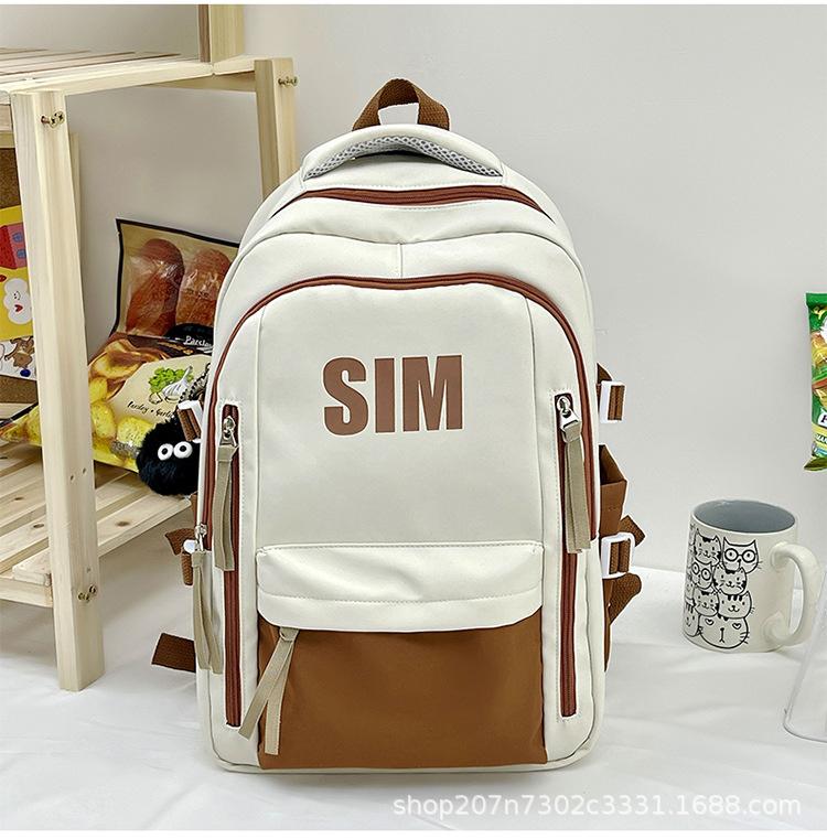 Schoolbag men's schoolbag ins versatile niche college students high school students high value backpack junior high school students large capacity 