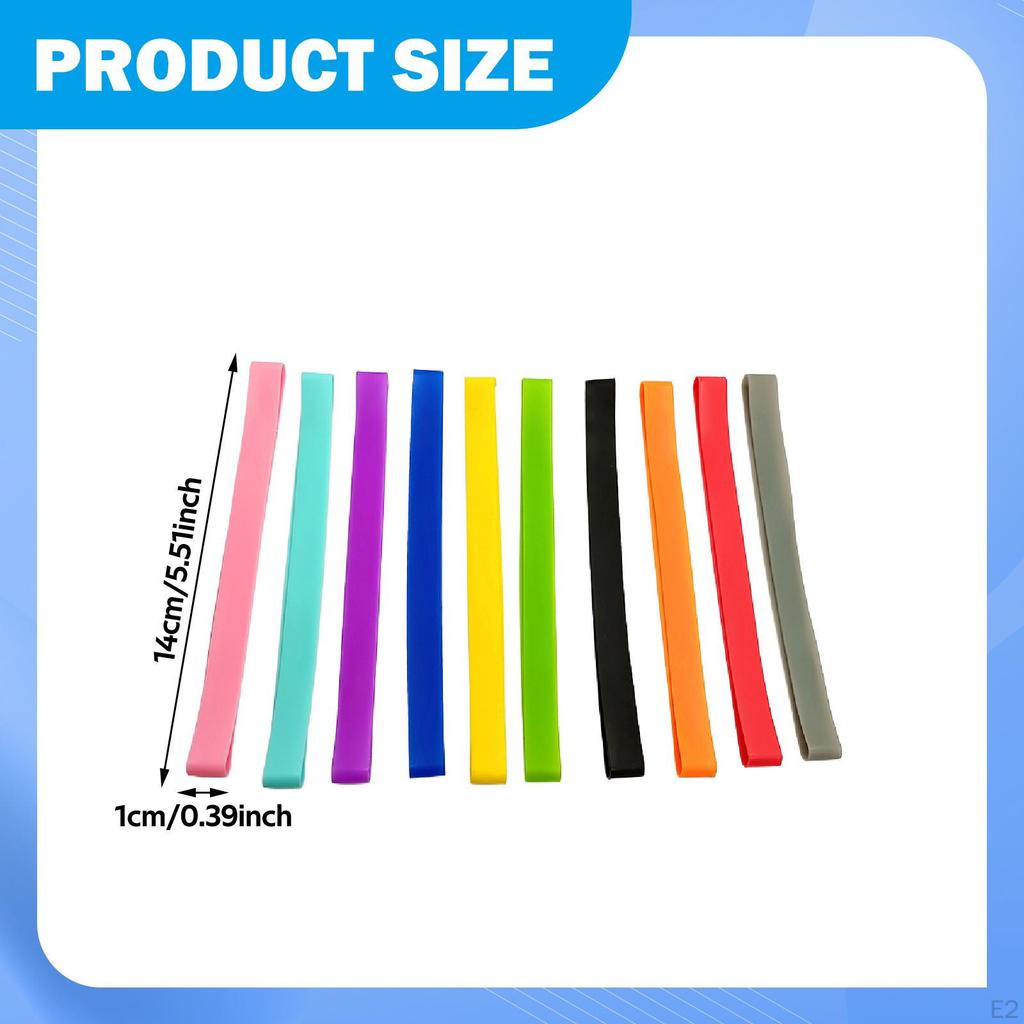 10Pcs Silicone Bands for Packing Tableware And Household Items