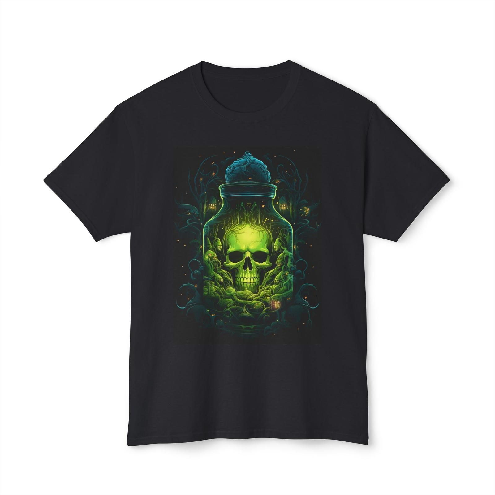 26 Violet and Neon Green Sinister Skull T-shirt Unisex T-Shirt XXXL