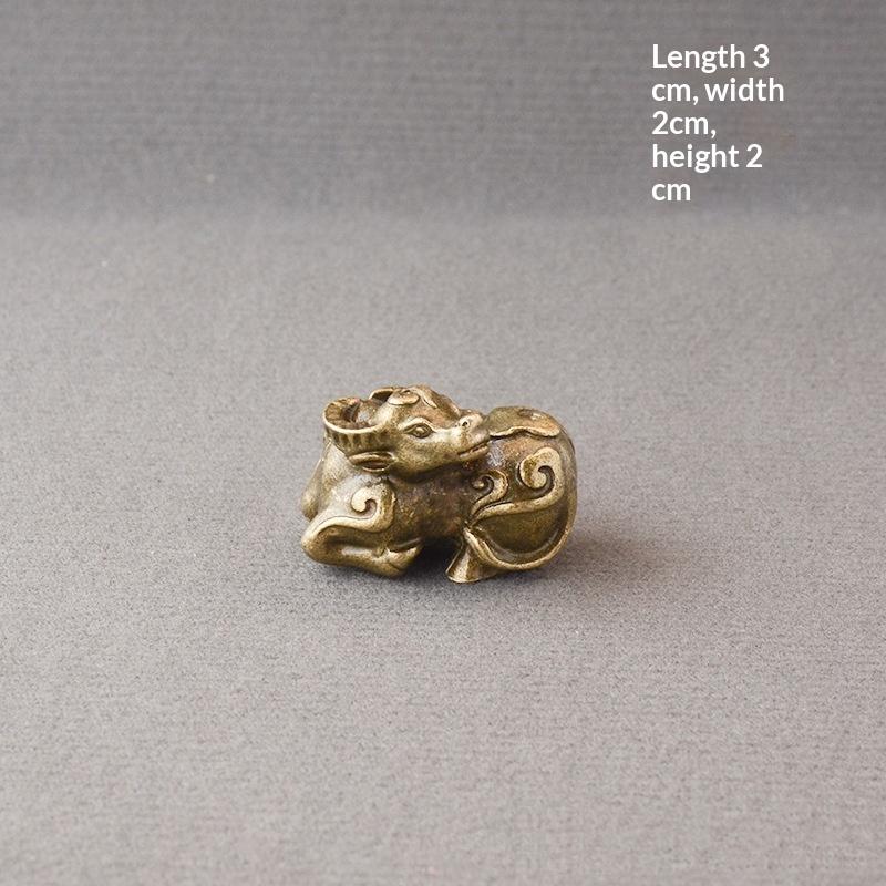 Figurines Animales en Laiton Massif Cheval Bélier Éléphant Rhinocéros Crapaud Tigre Design Rétro Pour Décoration de Maison et de Bureau Cadeau de Collection