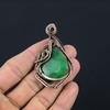 Emerald Pendant, 999 Copper Wire Wrapped Pendant Gemstone Jewelry, Handmade Pendant Amazing Jewelry, Gift For Her