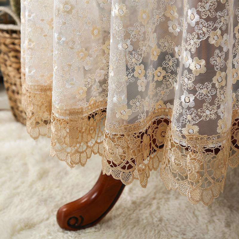Art Household Lace Europe Dining Table Cover Round Tablecloth Embroidered Home Table Mat Dust Cover Home Decoration Table Cloth