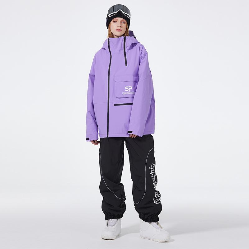 Herren- und Damen-Skianzug Outdoor Winter Warm Snowboardanzug Wasserdicht Winddicht Skijacke und Hose Set Übergröße Atmungsaktiv Isoliert Schneeanzug