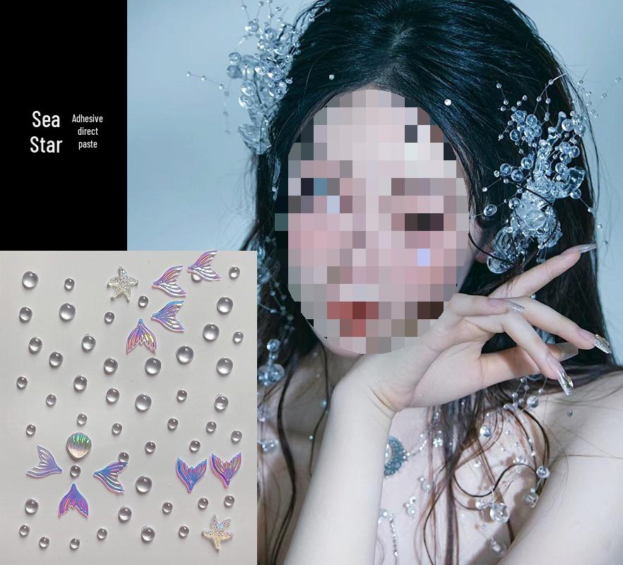 Children's Glitter Makeup Set: Eyeshadow, Face Stickers, Fairy Rhinestones for Dress-Up & Kindergarten Fun