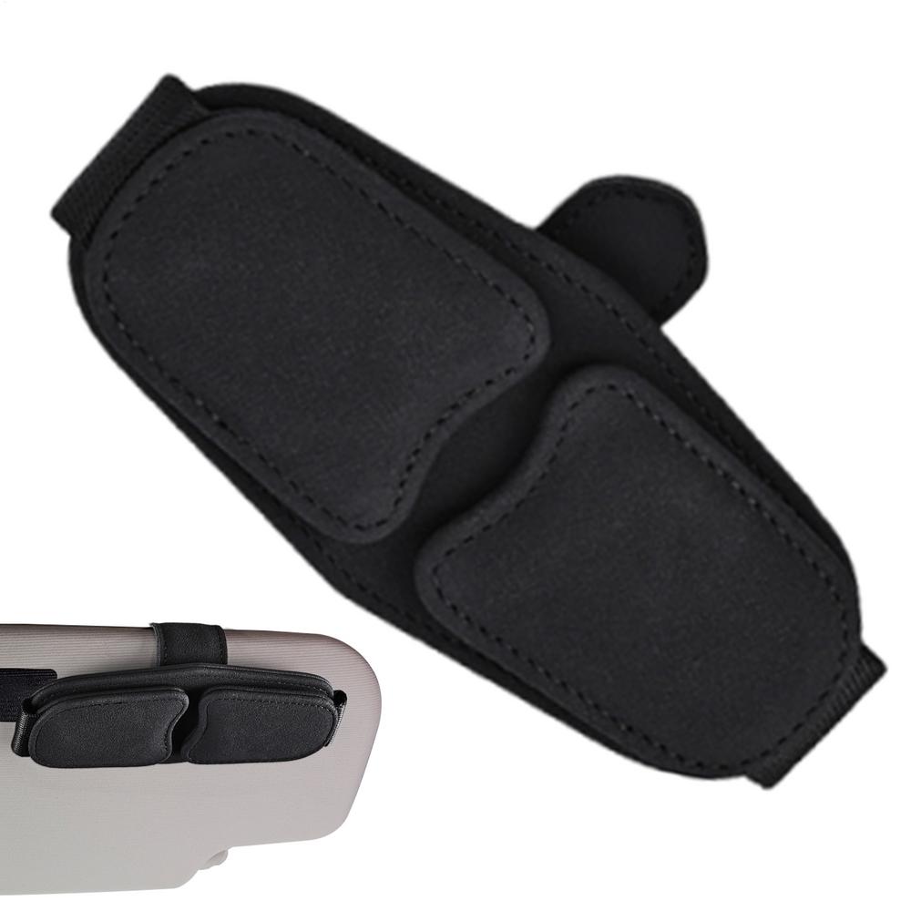

Car Sunglass Holder Car Sunglass Holder Clip Compact Clip On Mount Safety Protection Stylish Gadgets Hanger For Travel чёрный