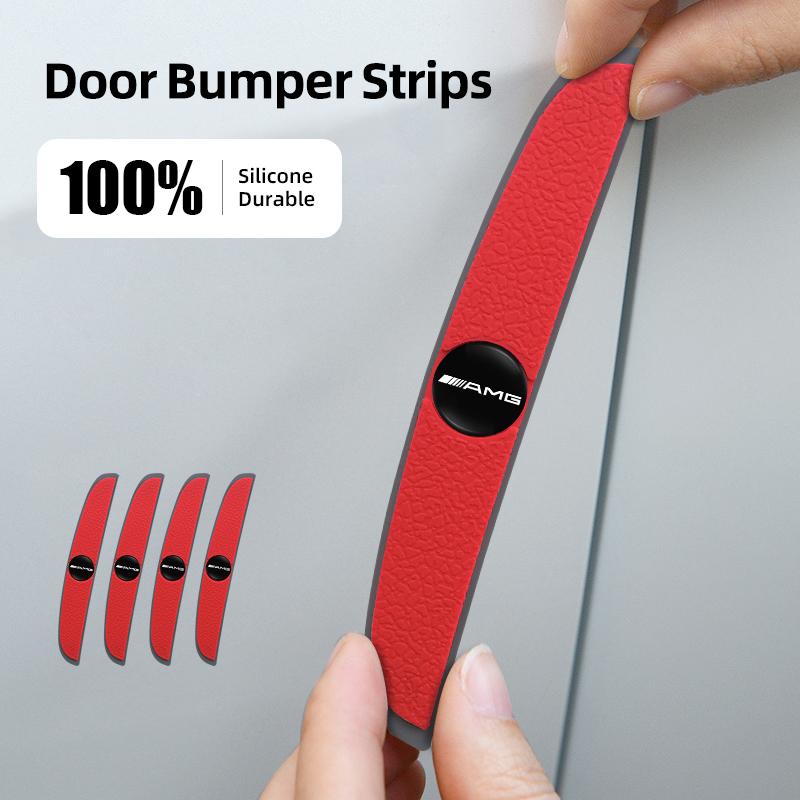 4Pcs Rubber Anti Collision Strip Car Door Rearview Mirror Protector Stickers For Mercedes Benz AMG A B C E G CLA GLA W211 W214