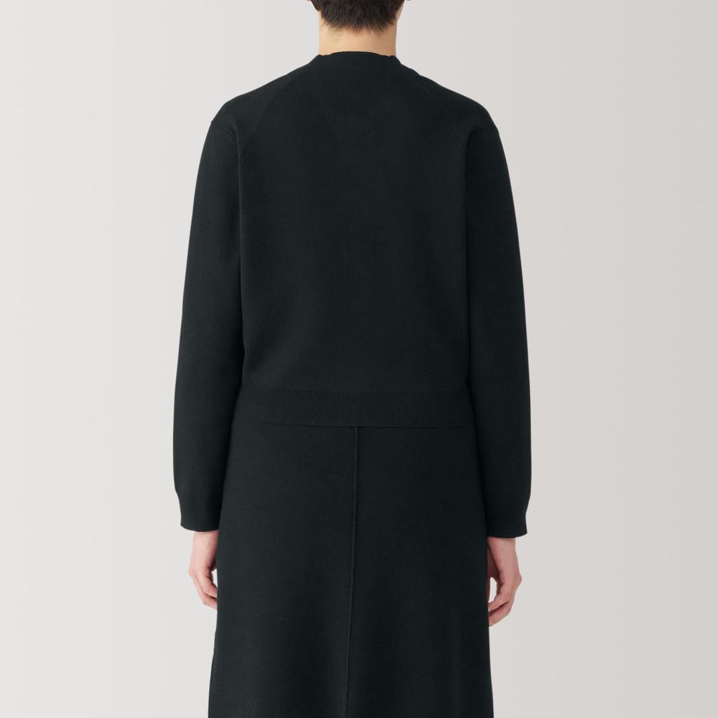 MUJI Women's Milan Rib Knit Blouson, Black, Size M, BA1P0A4A
