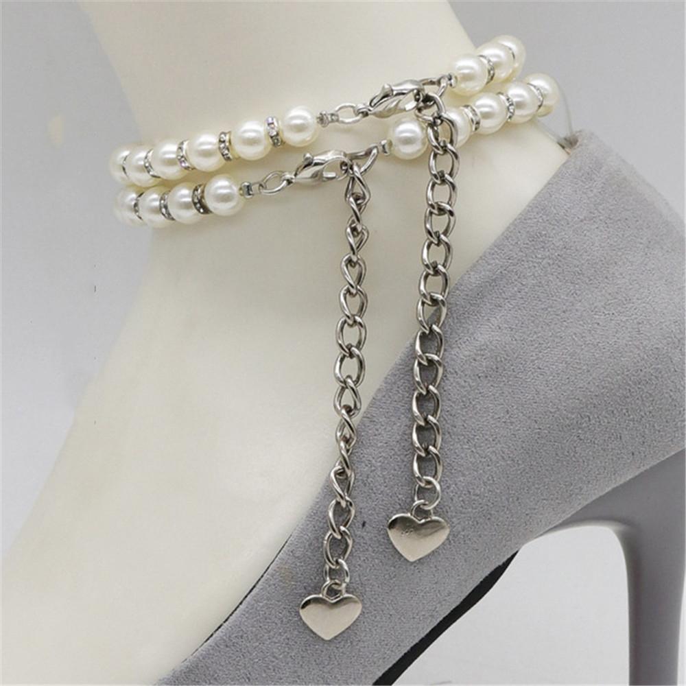 Buy 1Pair Fashion Shoe Belt Tassel Pearl Shoelace Shoes Band High Heels