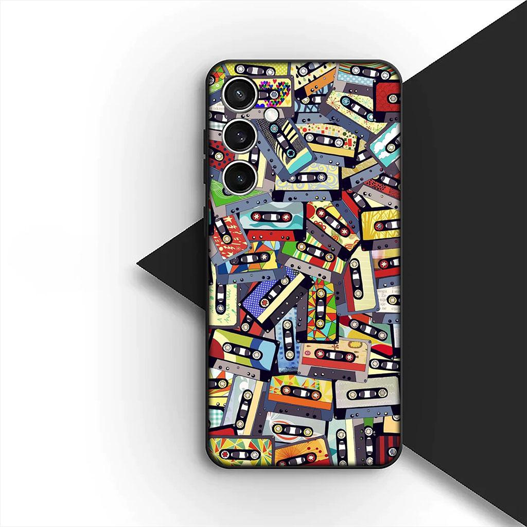 Phone Cover for Samsung Galaxy S22 S21 S20 FE Ultra Plus A07 A17 A15 A16 A25 A57 A37 Case Retro Camera Vintage Cassette Tape