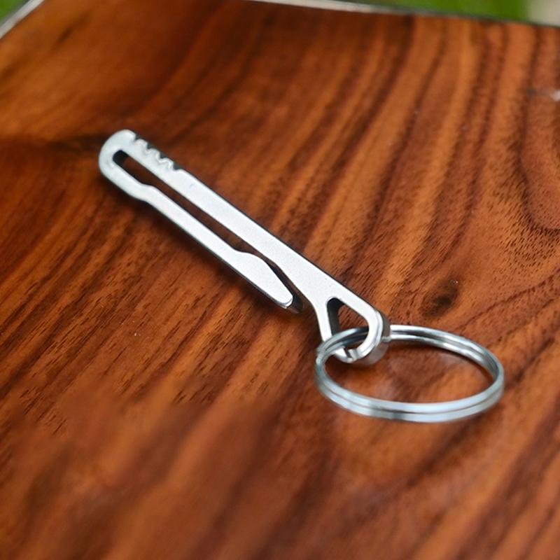 Stainless Steel Edc Tool Wallet Multi-Functional Keychain Carabiner Money Clip Essential Outdoor Camping Accessorie