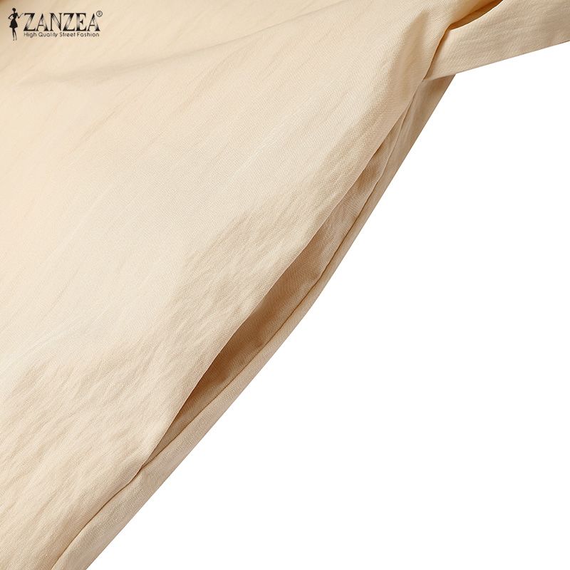 ZANZEA Women Casual Round Neck Summer Sleeveless Long Dress