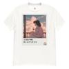 Live With Laughter Novelty Graphic Anime T-Shirt - Cloud Wine (White)