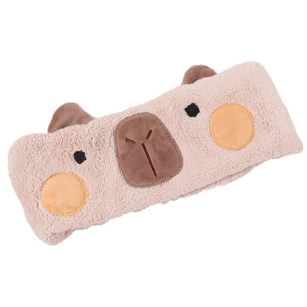 Headwear Wide-brimmed Capybara Headband Multi-Color Coral Fleece Cartoon Hairband Embroidery Animal Makeup Headband Make Up