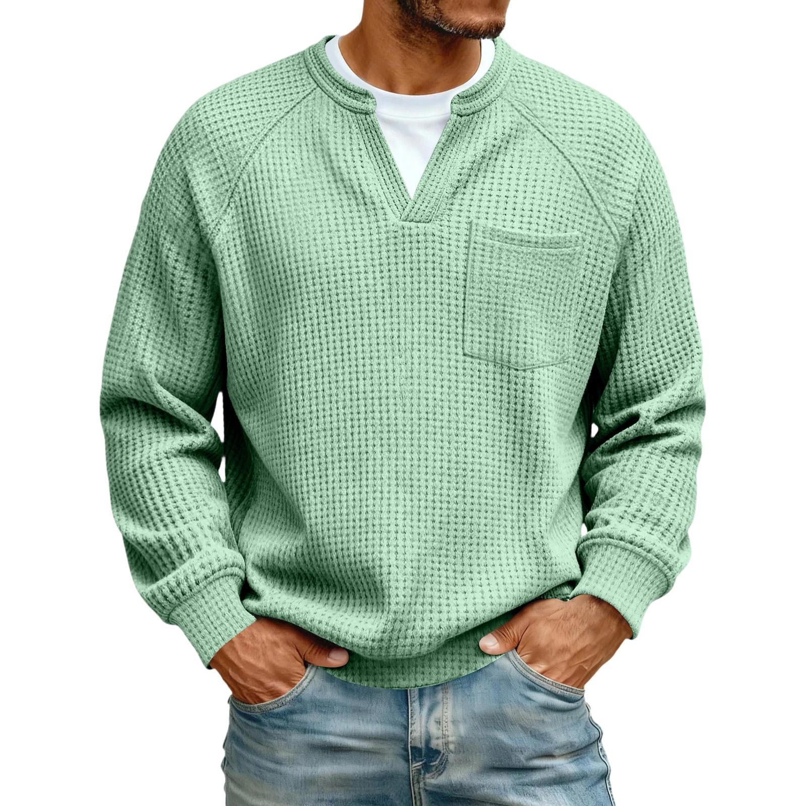 Men s V,neck Casual Hoodie With Pocket XL