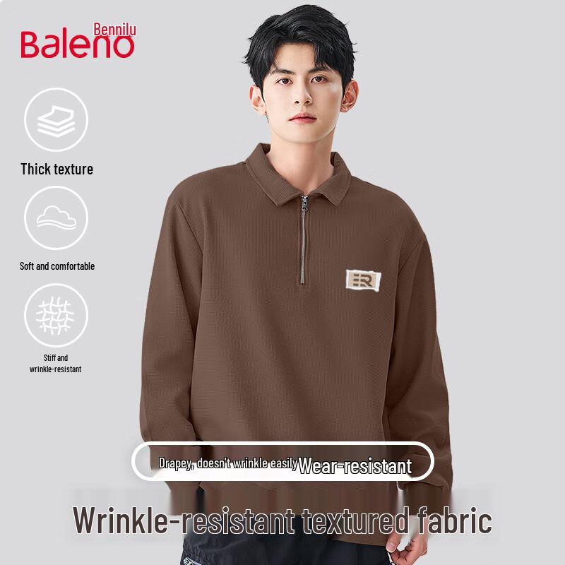 

Baleno Men s Loose Fit Half-Zip Sweatshirt Jacket XL