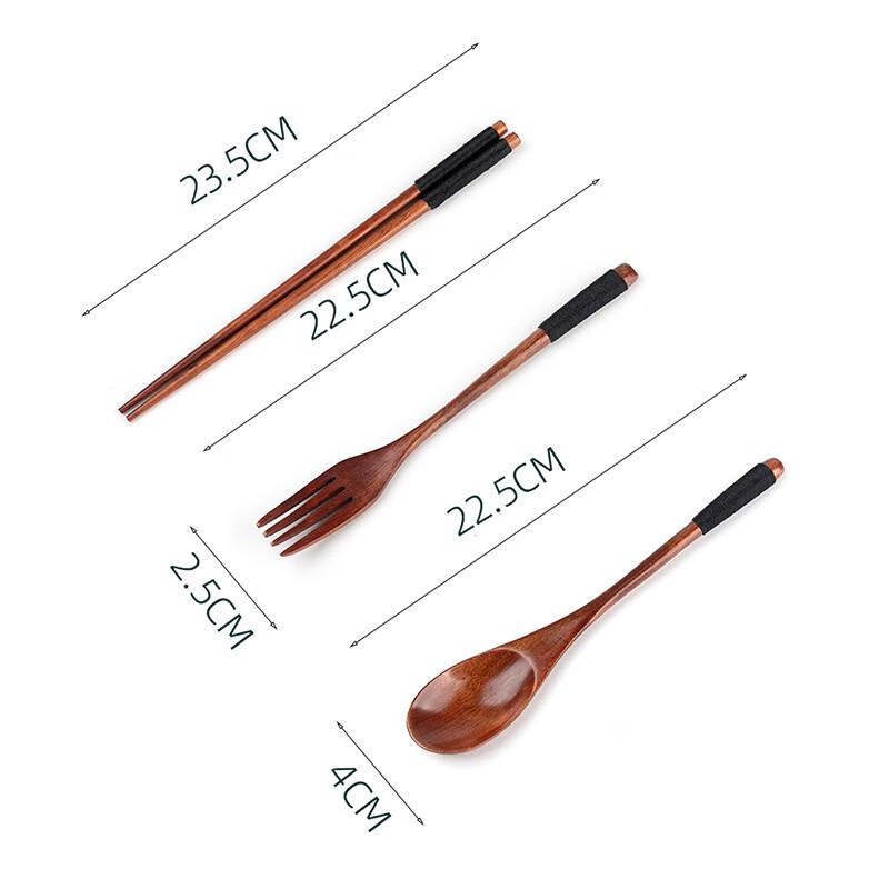 Abay Wooden Handle Portable Cutlery Set