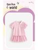 Malwee Girls' Summer Two-Piece Skirt Set - Cute & Stylish European/American Design for Little Girls
